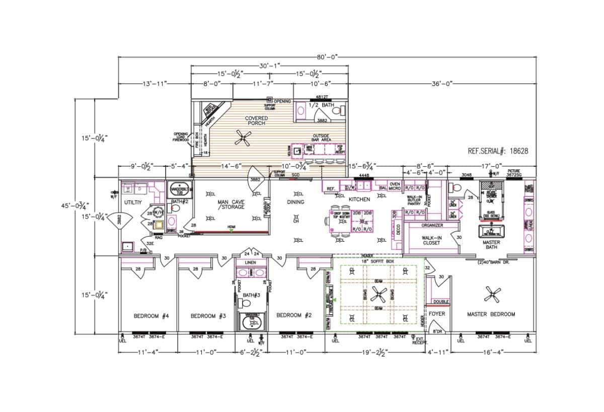 The tollison creek (biloxi) floor plan home features