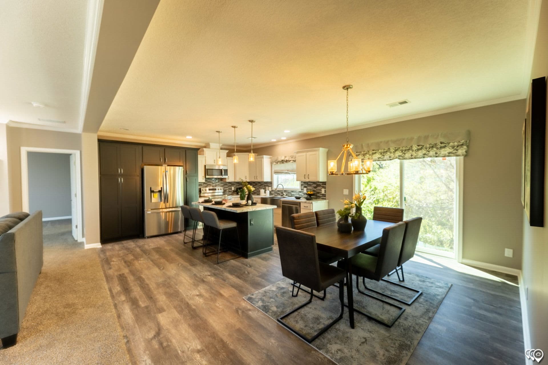 The grove interior home features