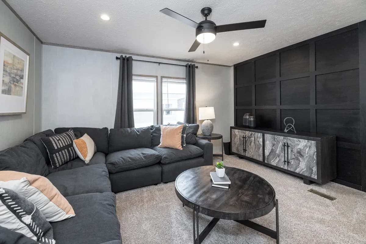 The dark sands interior home features