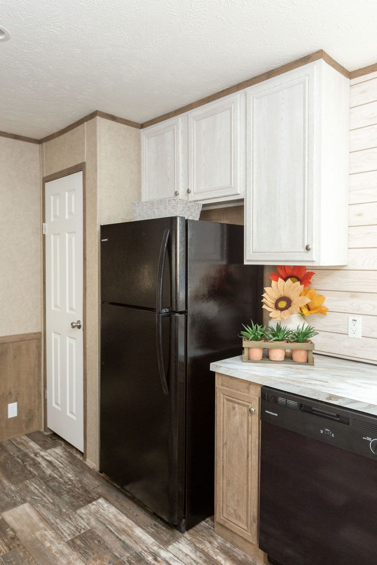 The ranch house kitchen home features