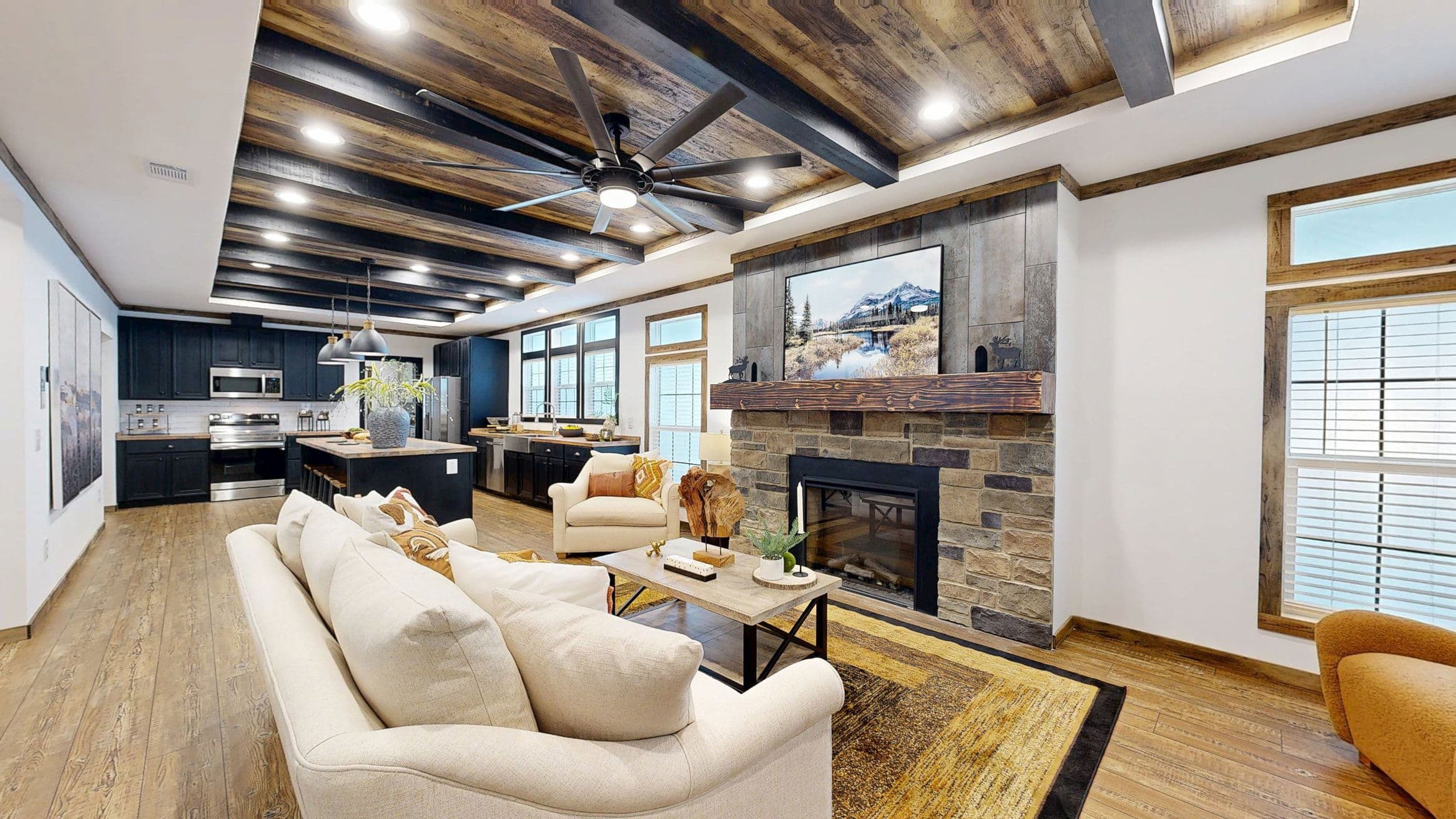 The mill house interior home features