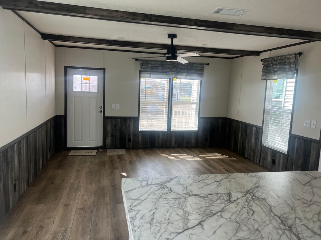 The lodge interior home features