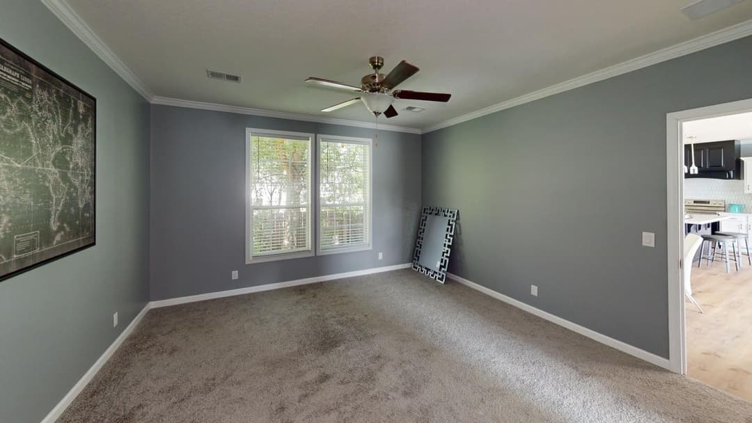 The riverview bedroom home features