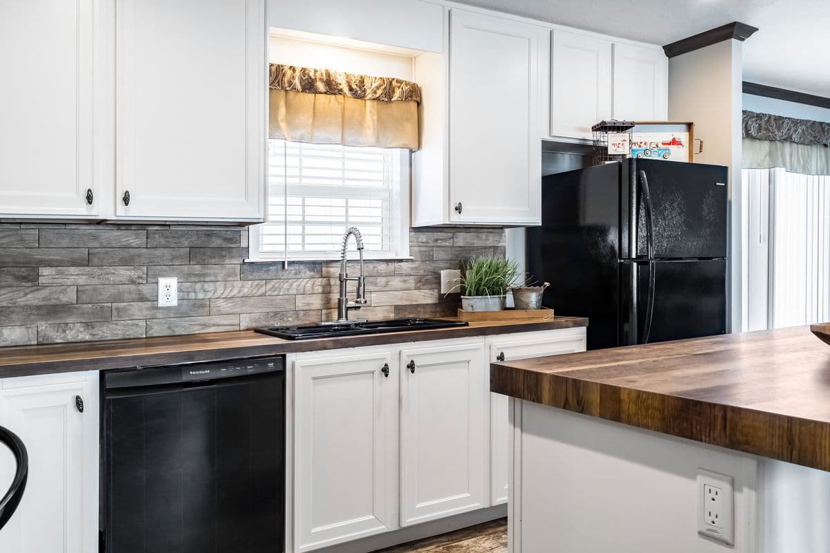 The stark kitchen home features