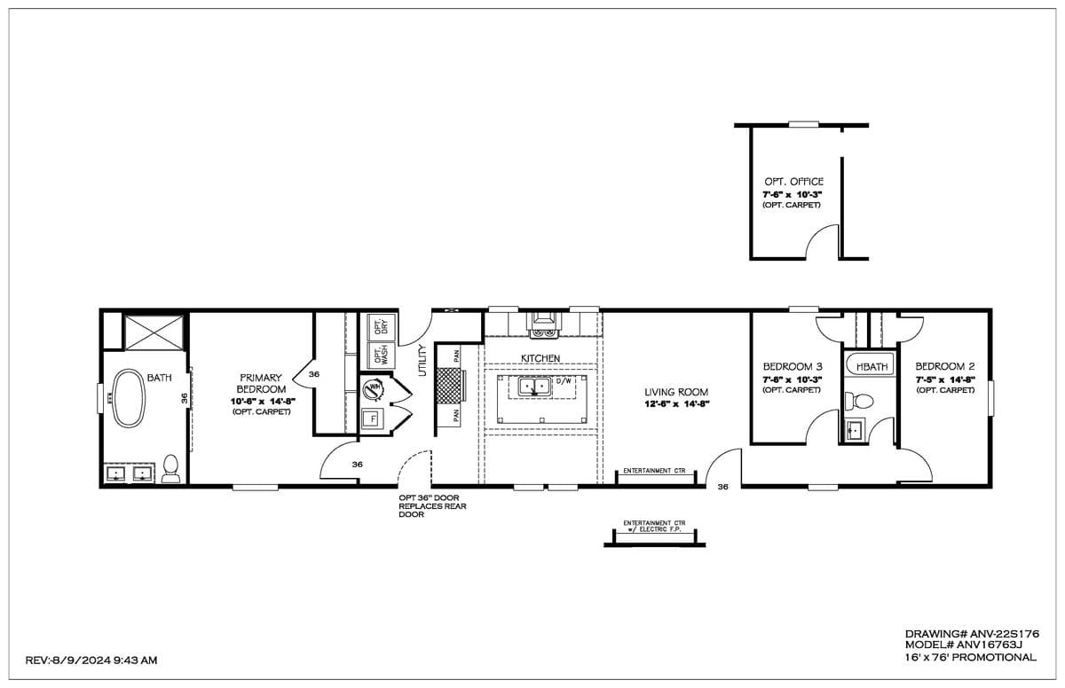 Jewel floor plan home features