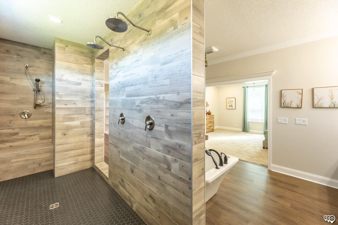 Cedar lake bathroom home features