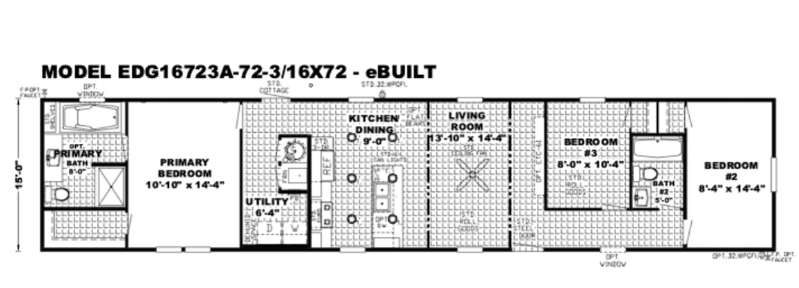 Edge 72 floor plan home features