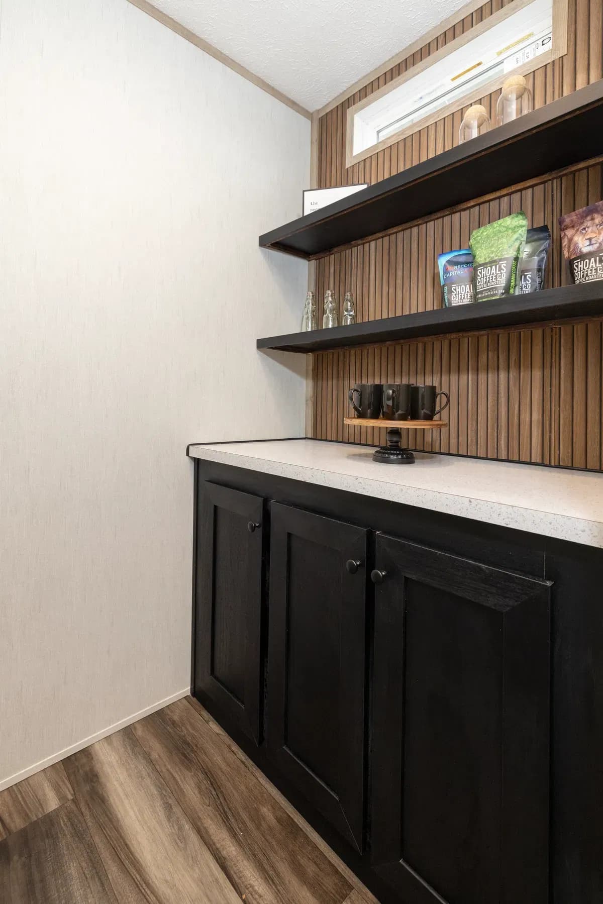 The dark sands interior home features