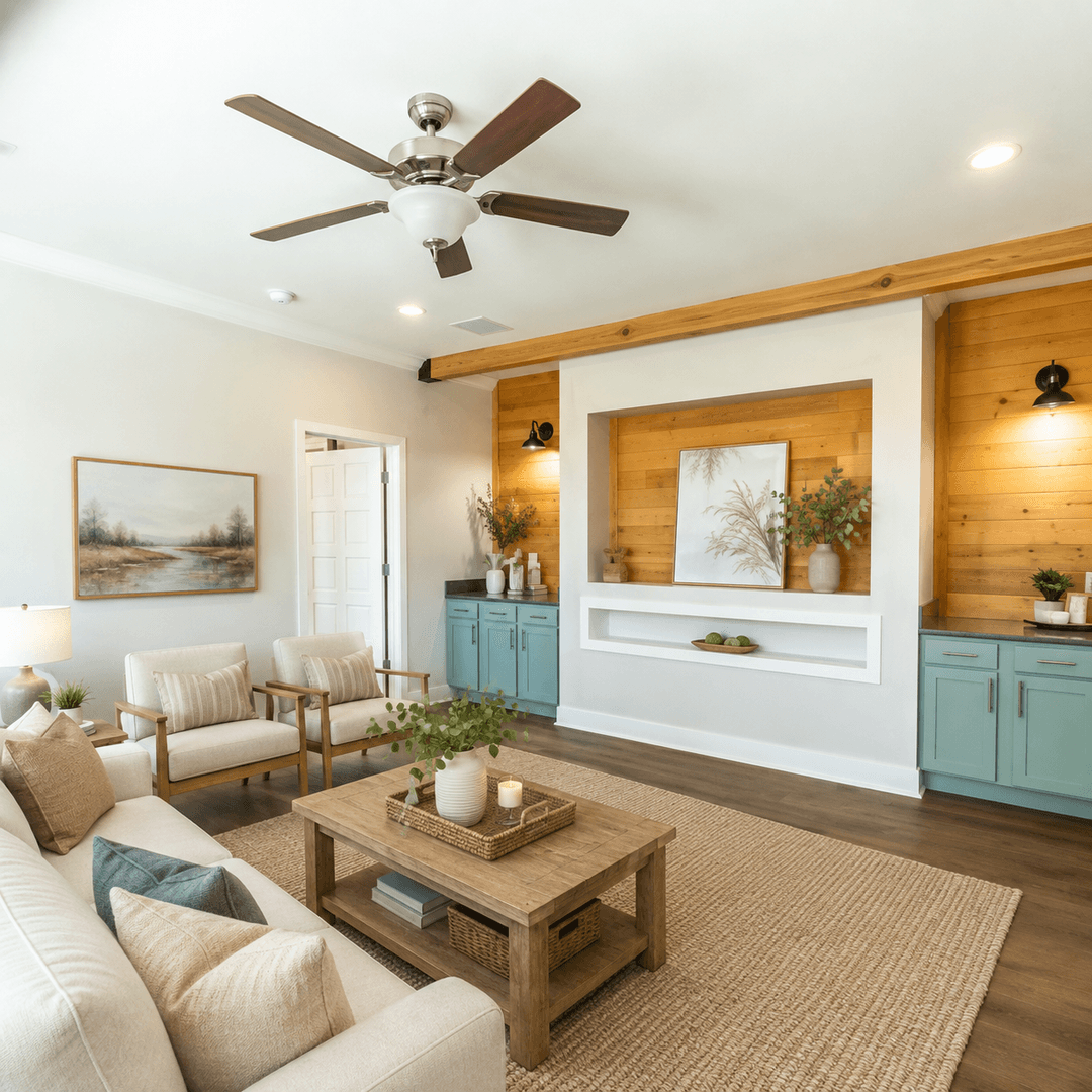 Cedar lake interior home features