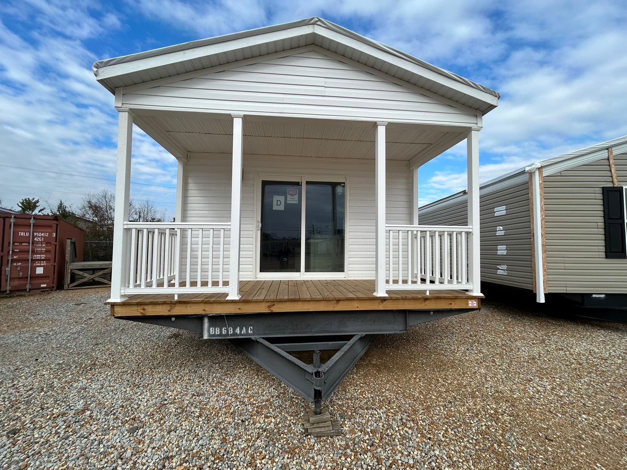 Cottage elevation, hero, and exterior home features