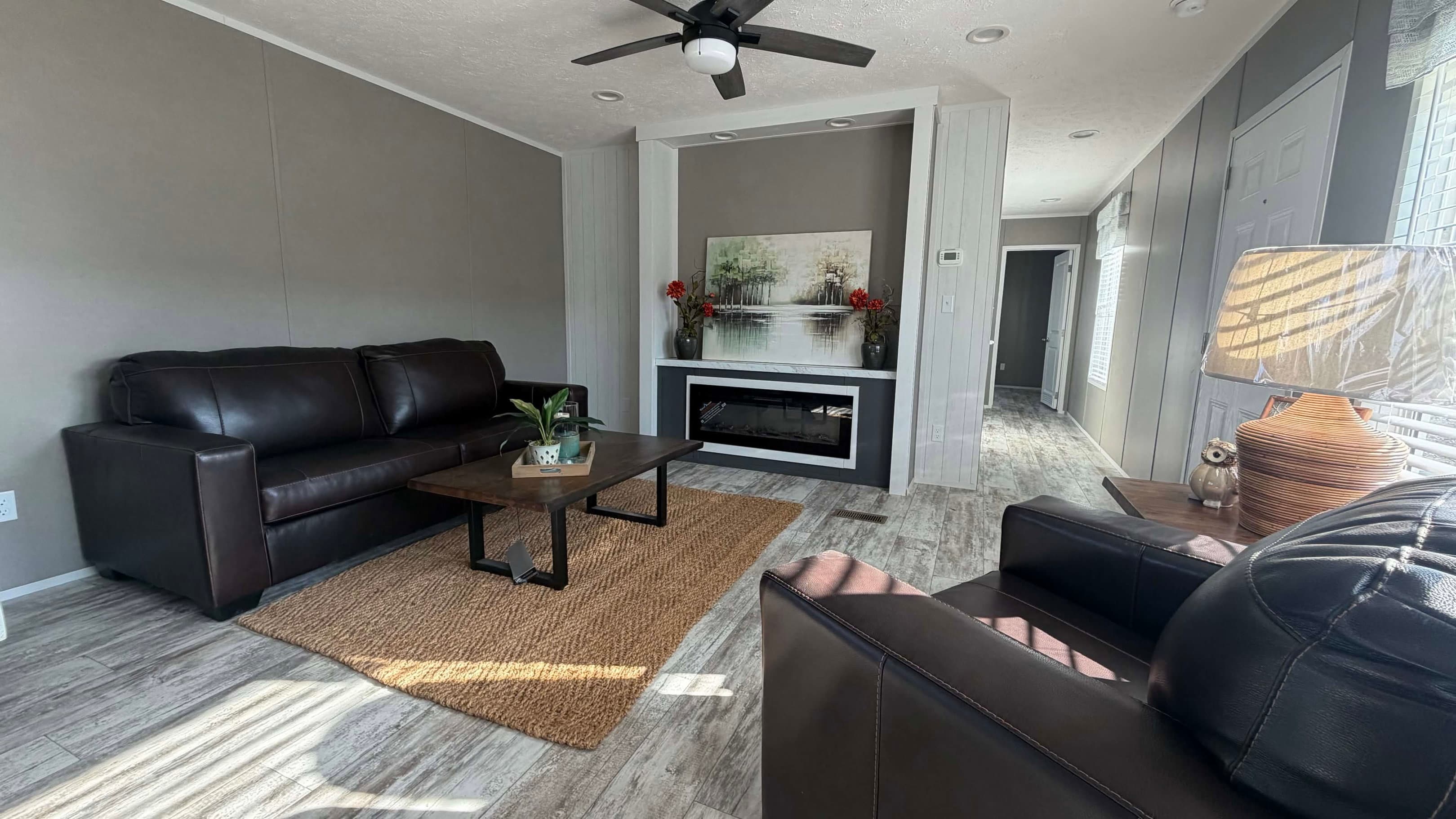 The driftwood interior and hero home features