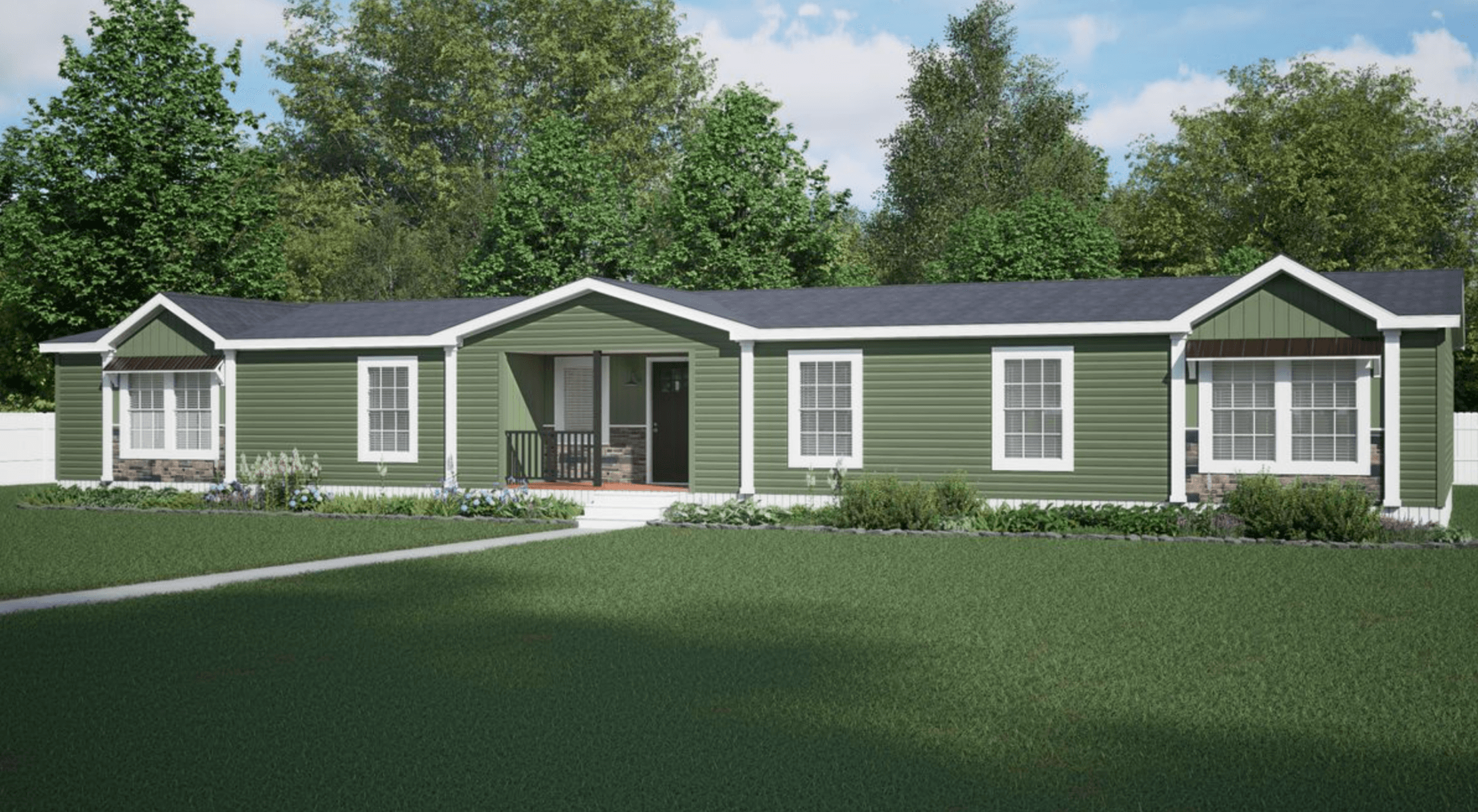 The rocking chair hero, elevation, and exterior home features