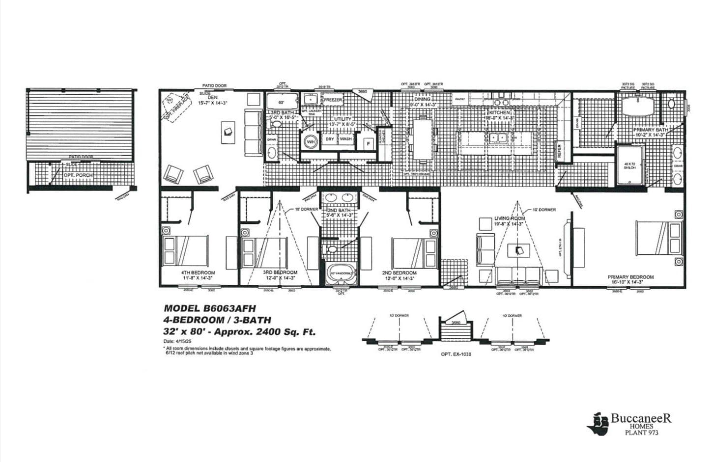 The magnolia floor plan home features